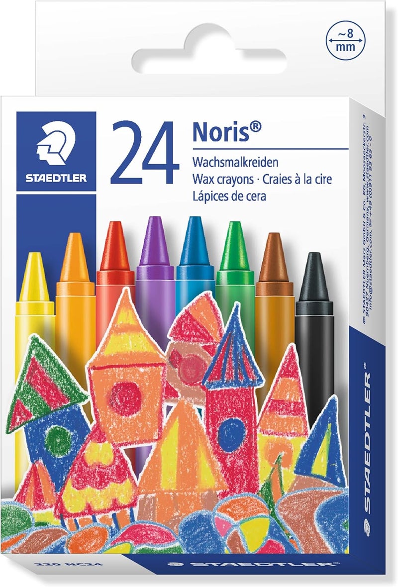 STAEDTLER 220 Nc24 Noris Club Wax Crayon (Pack Of 24)- Pack Of 05 - Image 1